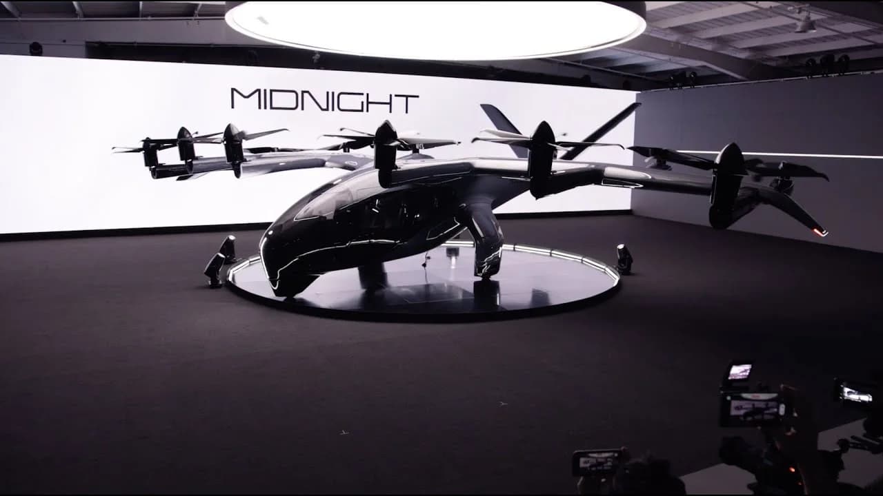 Archer Midnight production aircraft at its launch event